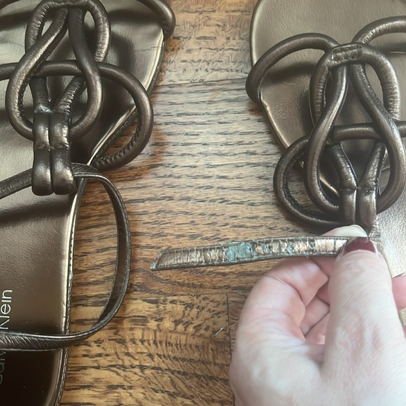Calvin Klein gladiator sandals in metalic brown - Picture 8 of 9
